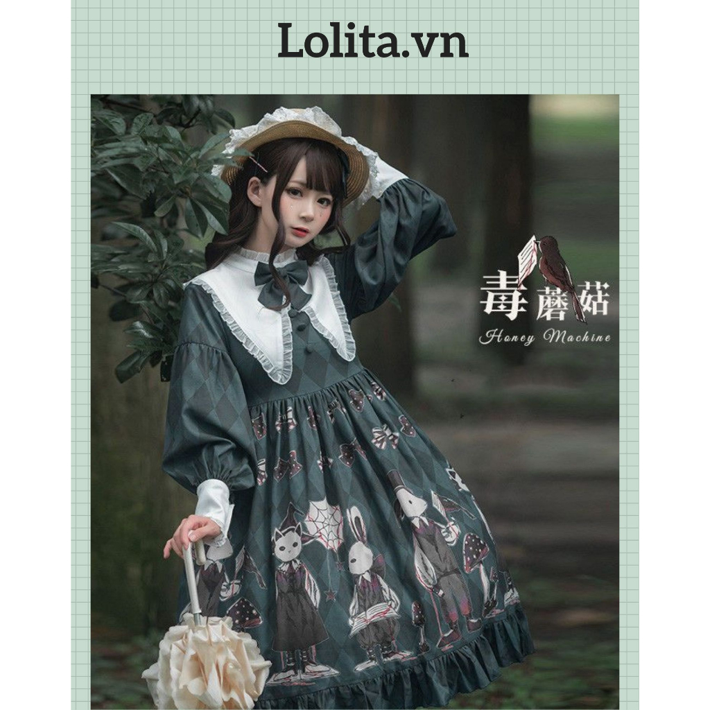 Váy/đầm OP lolita thiết kế đơn giản thời trang theo phong cách gothic (Kèm ảnh thật)