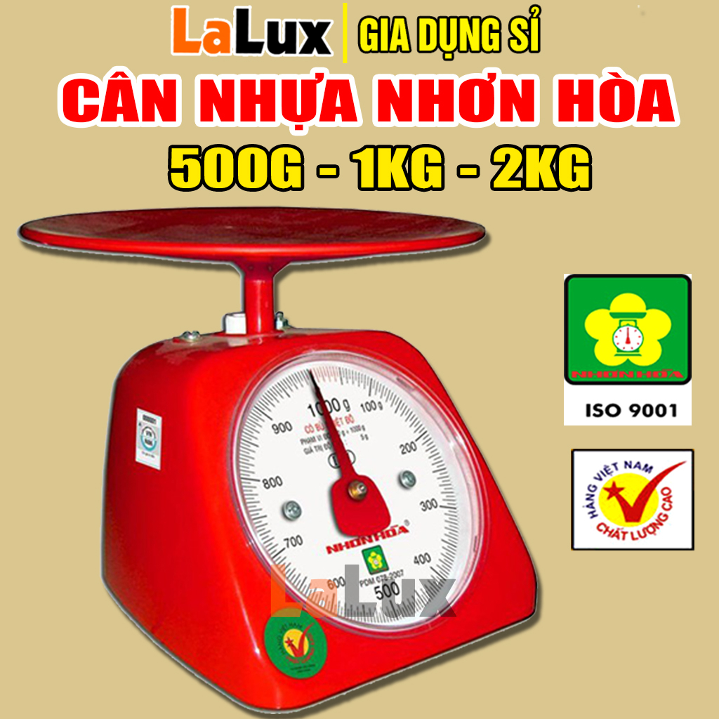 Cân Nhựa Nhơn Hòa CHÍNH HÃNG 500g / 1kg / 2kg - Cân Đồng Hồ Nhà Bếp Nhỏ Gọn Tiện Dụng - Dụng Cụ Đo Lường AONISU