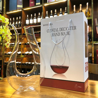 Decanter Thiên Nga Trắng/ Vàng, Bình thở ruou vang pha lê 1200ml/1500ml Wine Wander