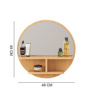 Gương treo tường decor có kệ mỹ phẩm thông minh, gương treo tủ quần áo thương hiệu IGA- GP300.03