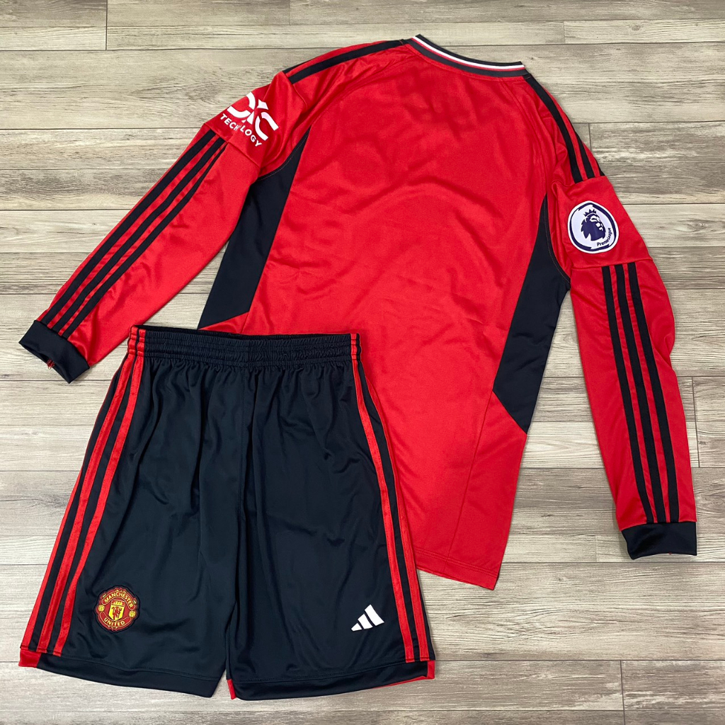 Bộ quần áo bóng đá MU đỏ sân nhà TAY DÀI mới 2024-FLG