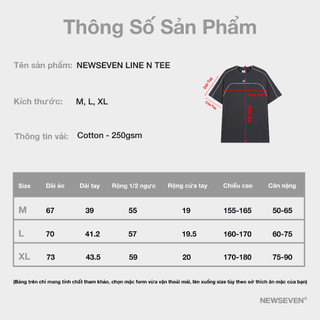 [ PHẠM THOẠI x NEWSEVEN ] Áo Thun NEWSEVEN Line N Tee AT.214