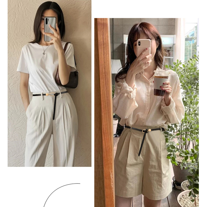 Đai váy, thắt lưng nữ bản nhỏ belt mặt giọt nước thời trang cho nữ