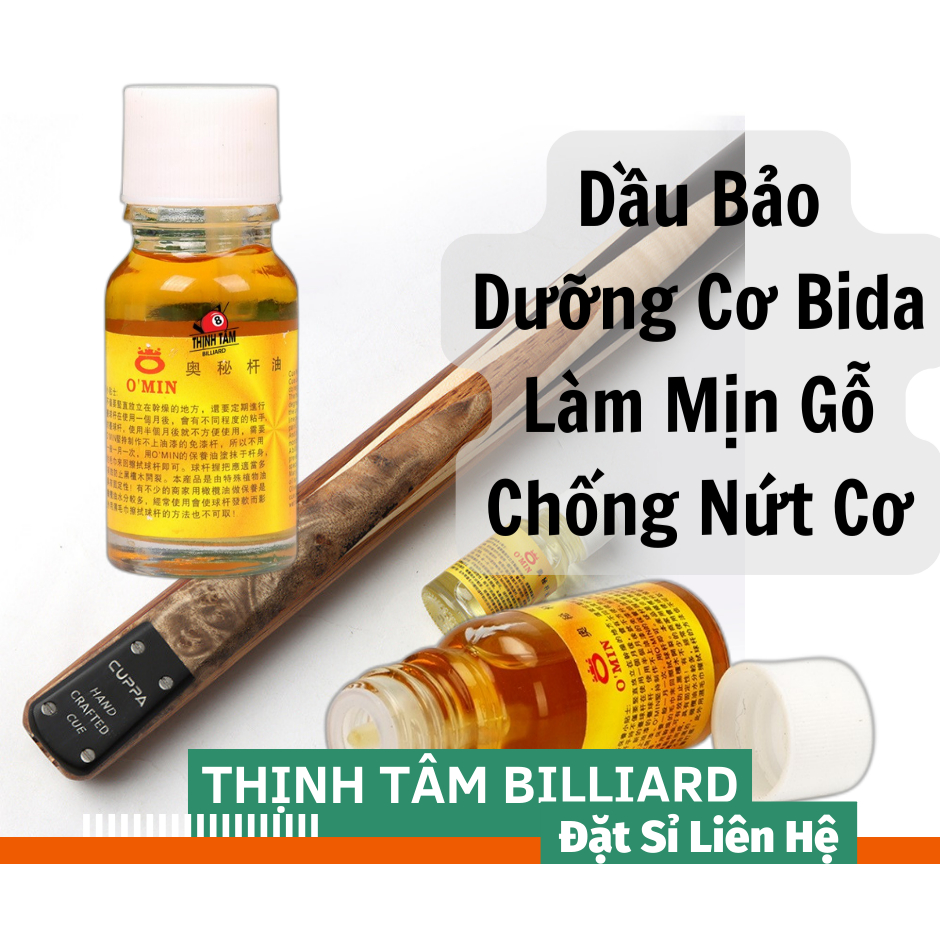 Dầu Bảo Dưỡng Gậy Bida, Bảo Vệ Cơ Bi-A, Làm Bóng Đồ Gỗ, Chống Cong Vênh [ DẦU BẢO DƯỠNG GẬY ]