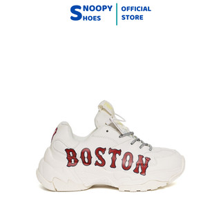 Giày sneaker mlb chunky boston, giày thể thao chữ b màu đỏ nam nữ da bò đế độn 2 lớp cao cấp full size