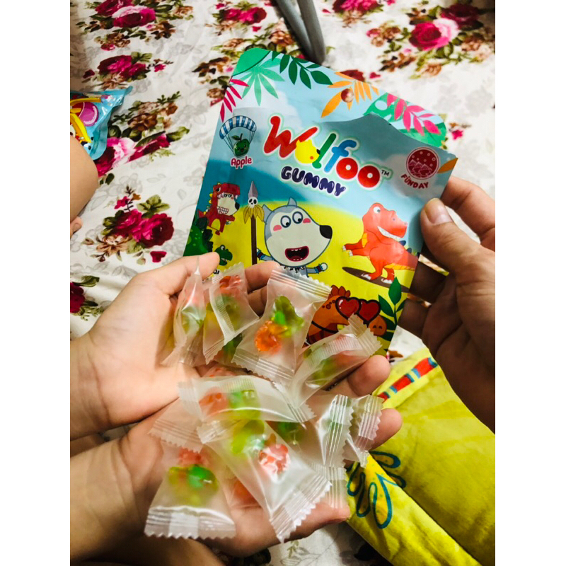 Kẹo dẻo khủng long Wolfoo hãng VID 22k/ 1 gói 45gr