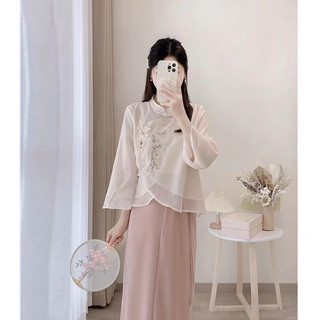 Set váy Trung Hoa phong cách tiểu thư xinh xắn