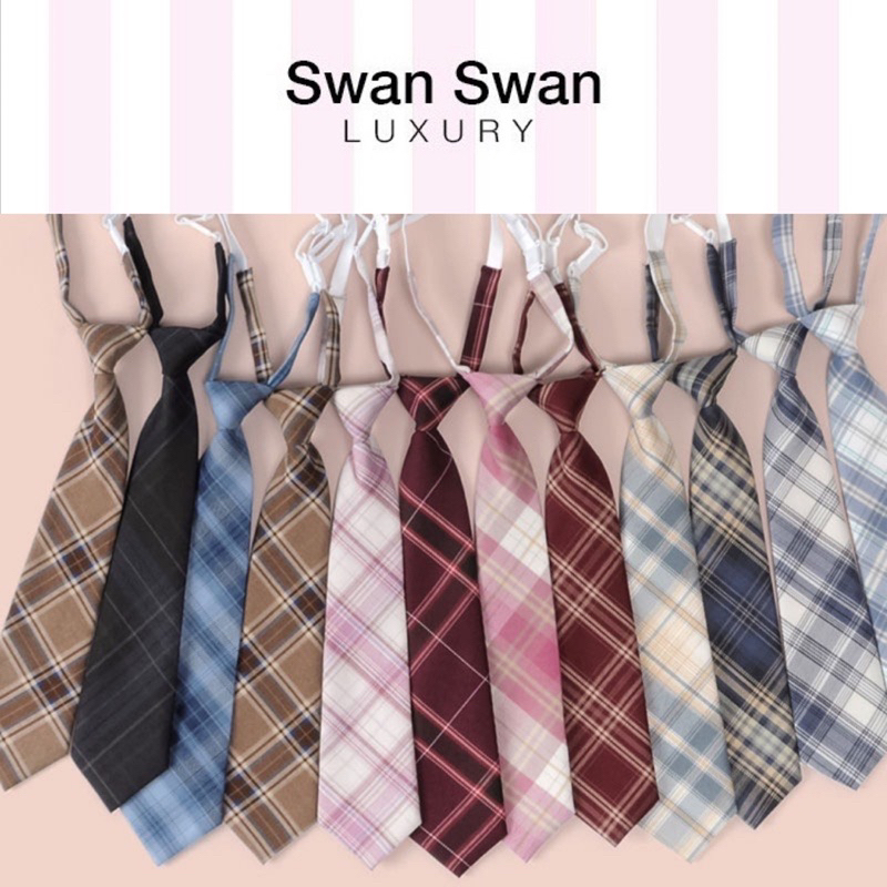 Cà Vạt Đồng Phục Học Sinh Hóa Trang Caro Xinh Xắn