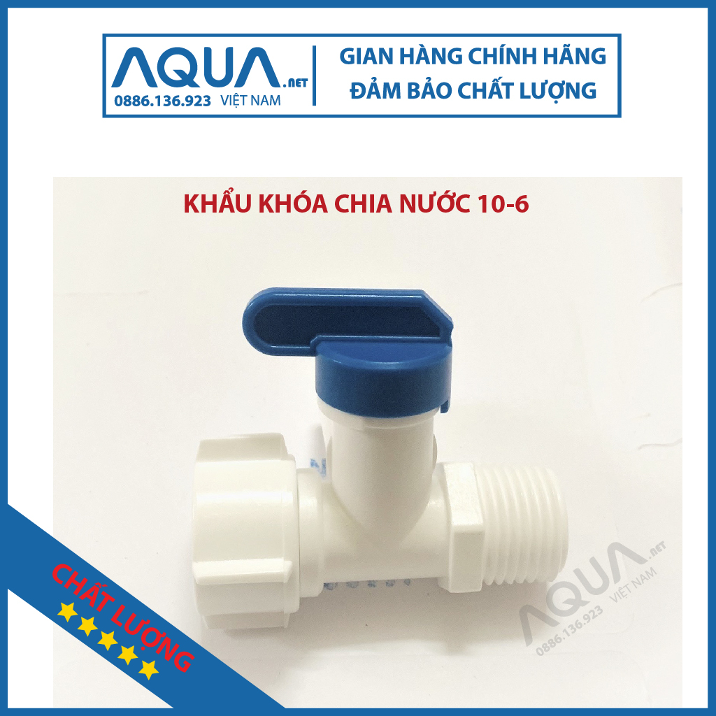 Van, khẩu khóa nhựa, khóa nước cấp đầu vào, khóa chia nước dùng cho máy lọc nước RO gia đình