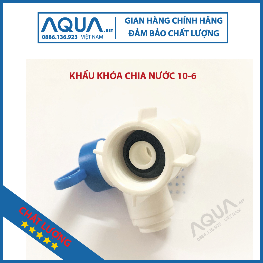 Van, khẩu khóa nhựa, khóa nước cấp đầu vào, khóa chia nước dùng cho máy lọc nước RO gia đình