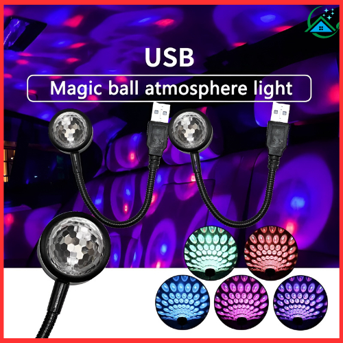 Đèn Led USB chiếu trần SOP MEDIA đèn led mini cảm biến theo nhạc có nhiều màu trang trí ô tô phòng ngủ