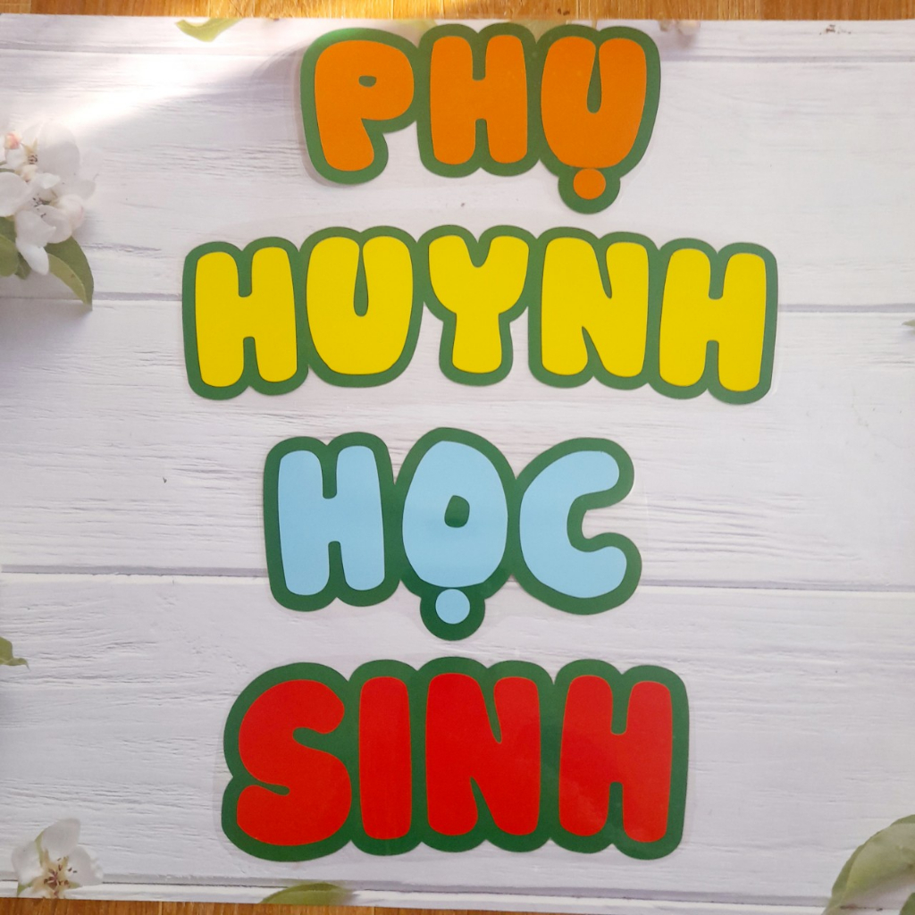 Sét trang trí bảng  chất liệu ép plastic, sẵn nam châm