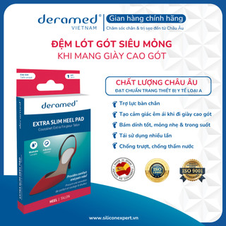 LÓT GÓT GIÀY SIÊU MỎNG DERAMED SIÊU ÊM ÁI & CHỐNG ĐAU GÓT CHÂN - 1 CẶP CÓ THỂ TÁI SỬ DỤNG - SẢN XUẤT XỨ TÂY BAN NHA