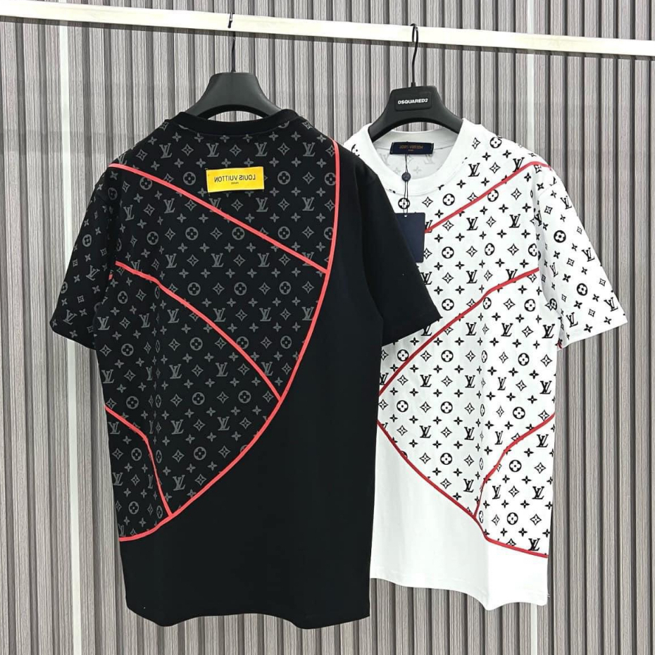 Áo thun LV chỉ đỏ phong cách trẻ trung năng động hottrend 2023, Áo Phông Unisex Nam Nữ #Hot #2023