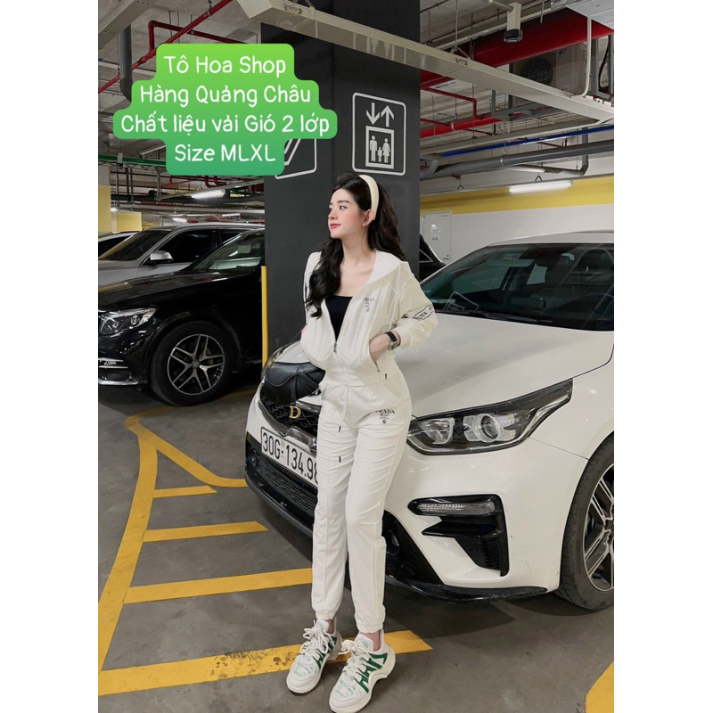Bộ ngủ nữ.sét thể thao kéo khoá có mũ đồ mặc nhà thu đông chất vải gió 2 lớp.hàng quảng châu đẹp tohoa_shop.Size MLXL