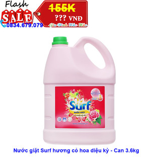 Nước giặt Surf hương cỏ hoa diệu kỳ - Can 3.6kg