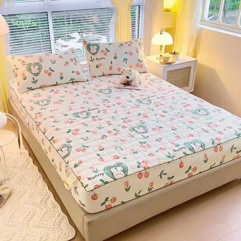 Bộ ga gối đũi xơ đậu nành thoáng mát thấm hút mồ hôi, ga gối trần bông đũi cotton chất liệu mềm mại thoáng khí