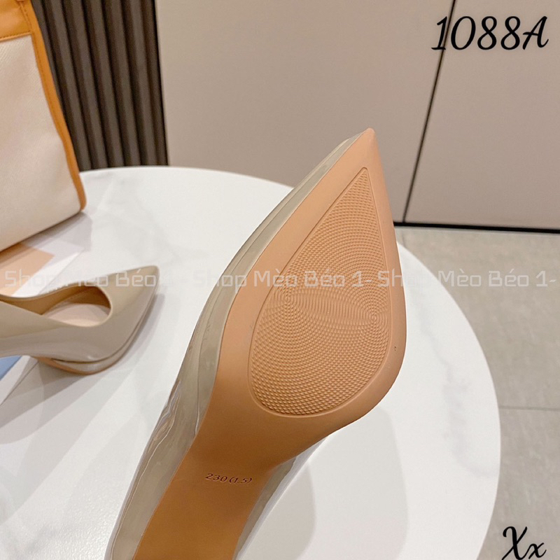 Giày cao gót mũi nhọn đế đúp gót nhọn da bóng basic fullbox hàng quảng châu cao cấp