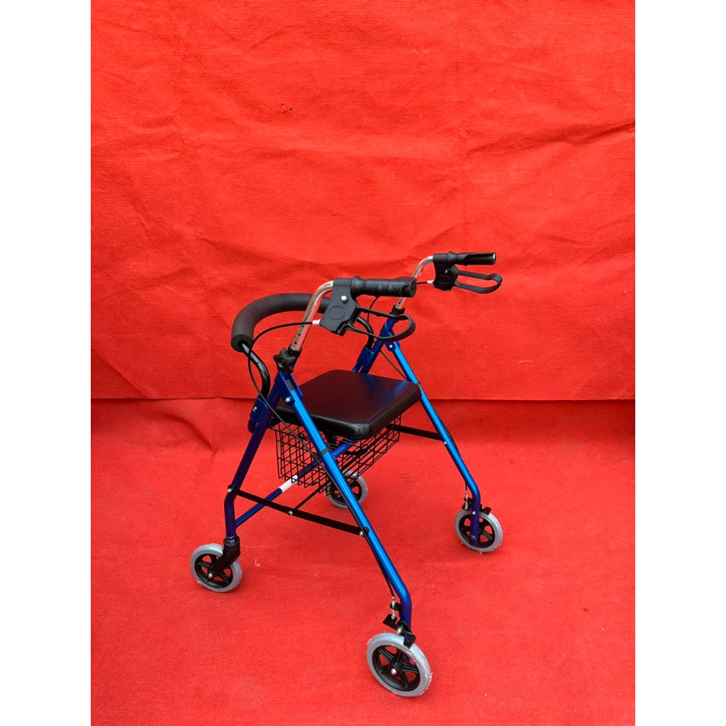 Xe tập đi cho người già có giỏ đựng đồ DY049144L, BH 12 tháng - Khung Tập Đi Có Bánh Xe