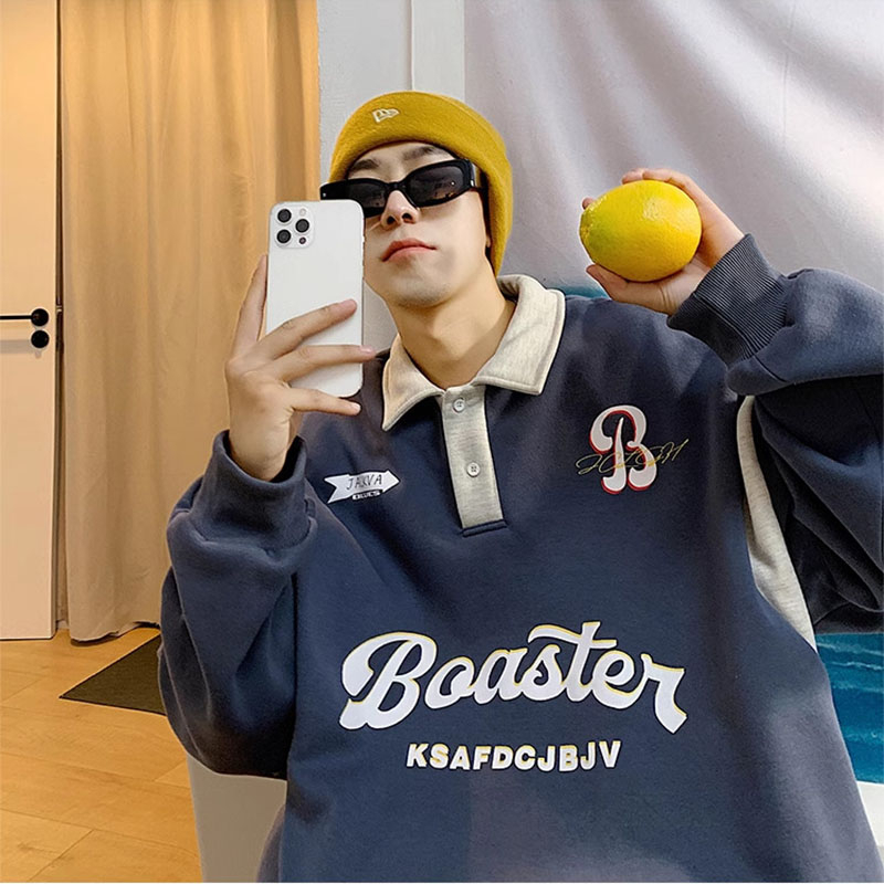Áo Sweater Polo Nỉ Nam Nữ Dài Tay Unisex In Chữ Boaster Phong Cách Ulzzang Thời Trang Zenkonu TOP NAM 280