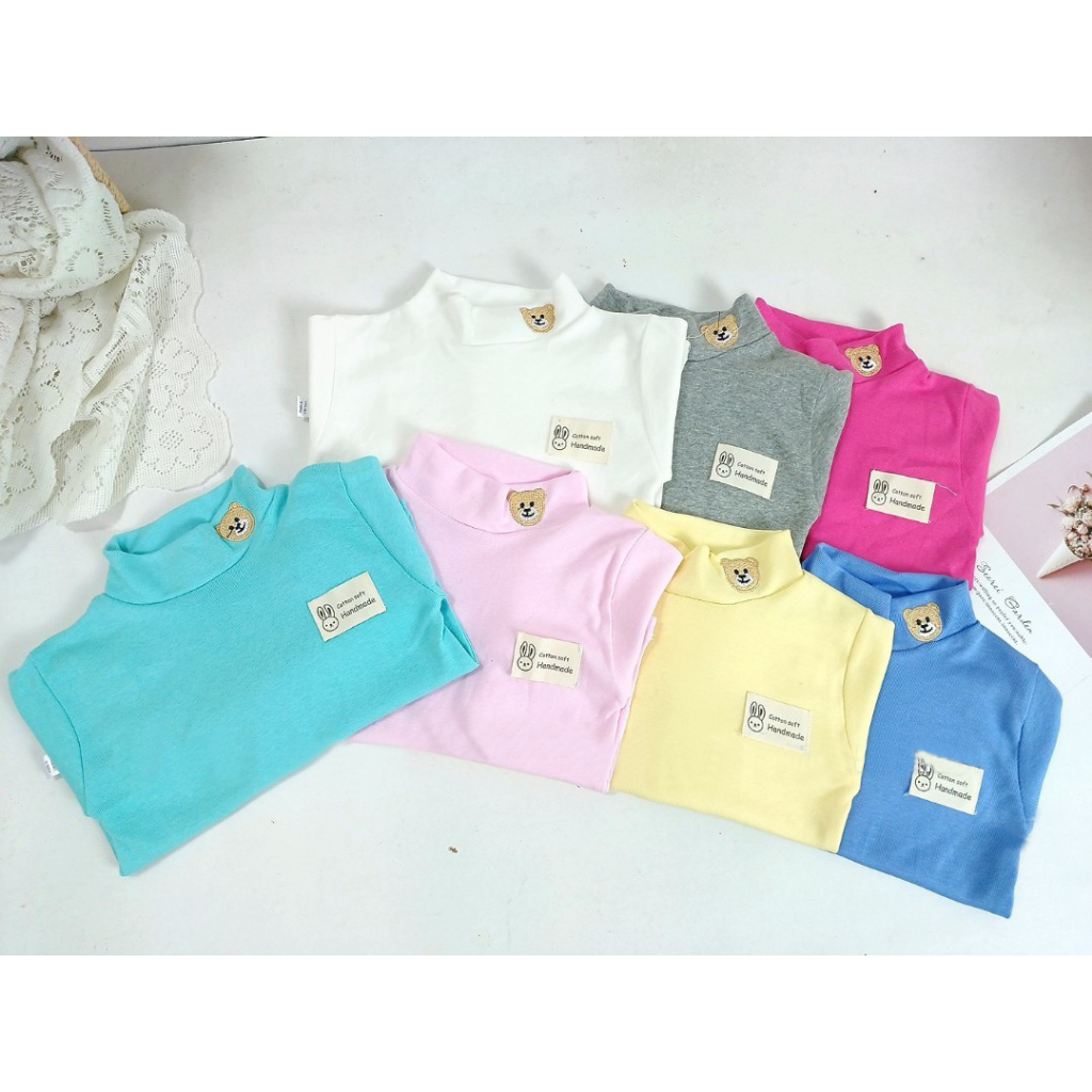 Áo giữ nhiệt cho bé trai bé gái áo len cotton cổ 3 phân cho bé lili.kids AP07