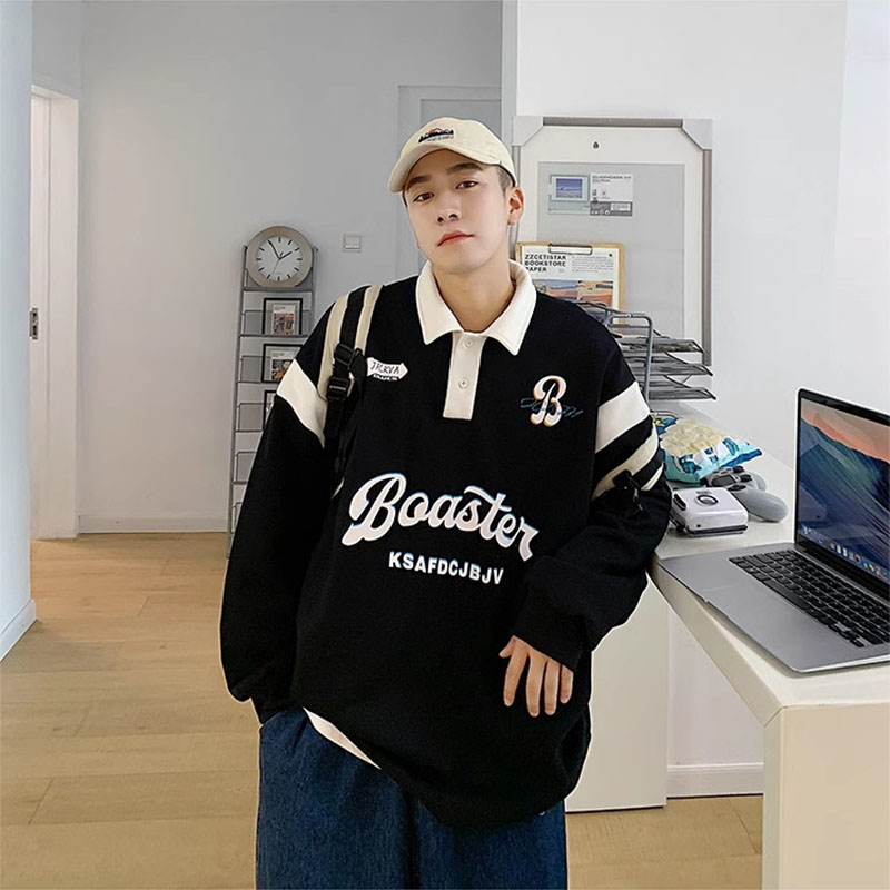 Áo Sweater Polo Nỉ Nam Nữ Dài Tay Unisex In Chữ Boaster Phong Cách Ulzzang Thời Trang Zenkonu TOP NAM 280