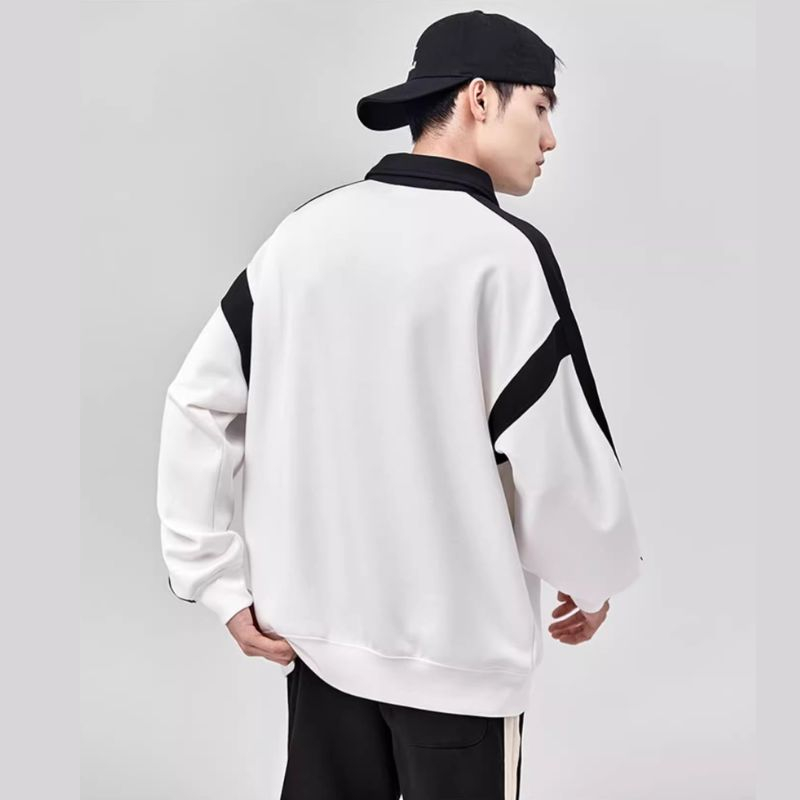 Áo Sweater Polo Nỉ Nam Nữ Dài Tay Unisex Tay Phối Viền Khóa Kéo Cổ Thời Trang Zenkonu TOP NAM 278V3