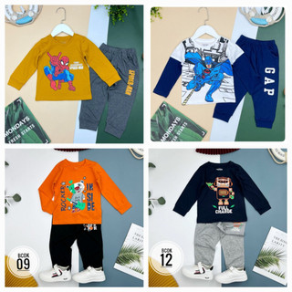 Quần áo thu đông cho bé trai size 1-7, đồ bộ dài tay cho bé, chất cotton, size 1-7 - SUNKIDS1