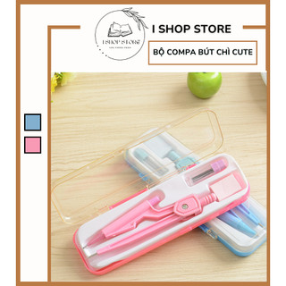Bộ compa bút chì kim cute bằng nhựa