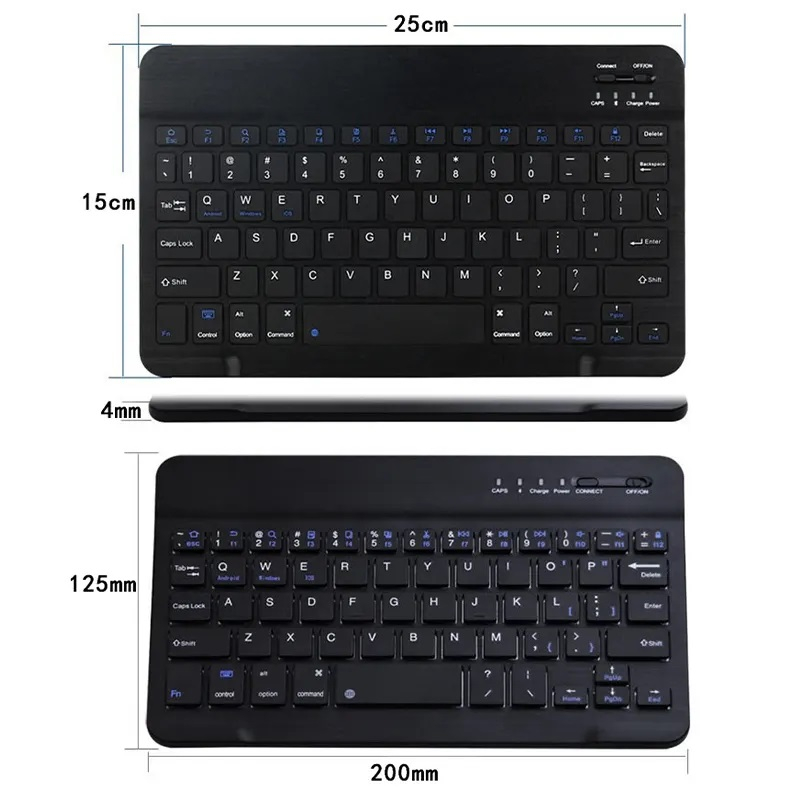 Bàn Phím Bluetooth Không Dây Mini BK01 7 Inch Dạng Phẳng Chuyên Dụng Cho Tablet / Điện Thoại