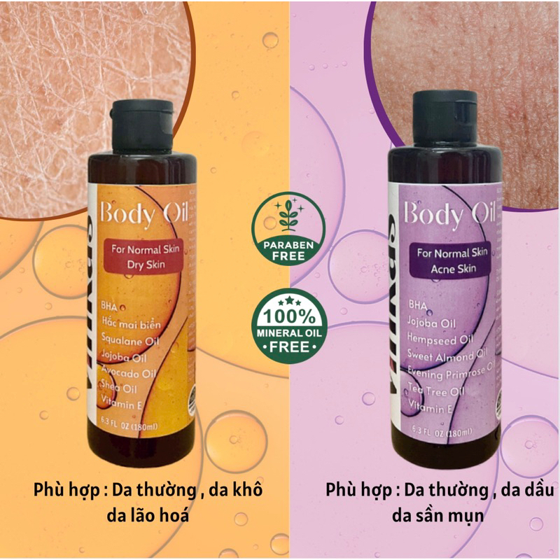 BODY OIL BHA VINKAS DƯỠNG TRẮNG KHOẺ DA