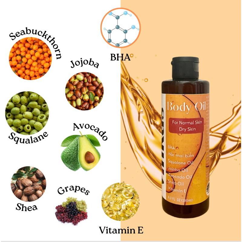 BODY OIL BHA VINKAS DƯỠNG TRẮNG KHOẺ DA