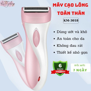 Máy Cạo Lông Toàn Thân Cho Nữ Sạc Điện Kemei KM-3018 Máy Tẩy Lông Đa Năng Vùng Kín