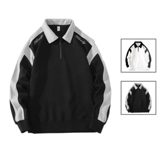 Áo Sweater Polo Nỉ Nam Nữ Dài Tay Unisex Tay Phối Viền Khóa Kéo Cổ Thời Trang Zenkonu TOP NAM 278V2