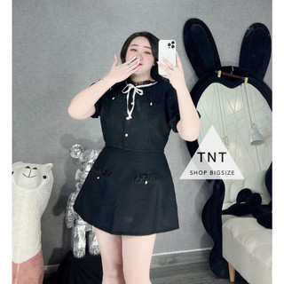 SET ÁO VÁY THẮT DÂY TIỂU THƯ  [TNT SHOP BIGSIZE 60KG 90KG]