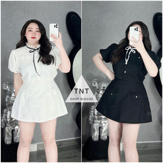 SET ÁO VÁY THẮT DÂY TIỂU THƯ  [TNT SHOP BIGSIZE 60KG 90KG]