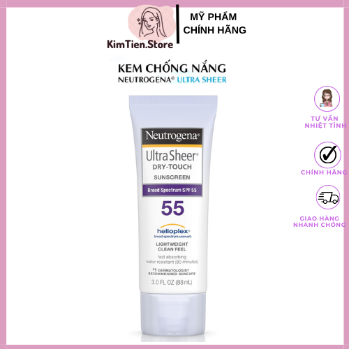 Kem Chống Nắng Neutrogena Ultra Sheer Dry Touch SPF 55 (88ml)