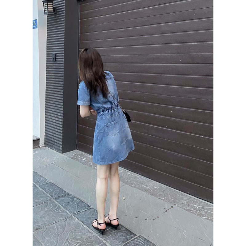 Váy denim thiết kế tôn dáng