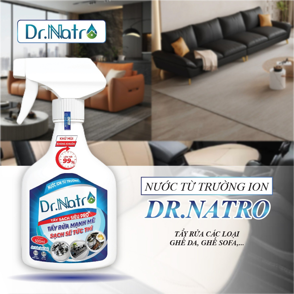 Combo 2 Dr. Natro – Siêu Sạch Vip Pro công nghệ ION TỪ TRƯỜNG và Miếng nhám thần thánh