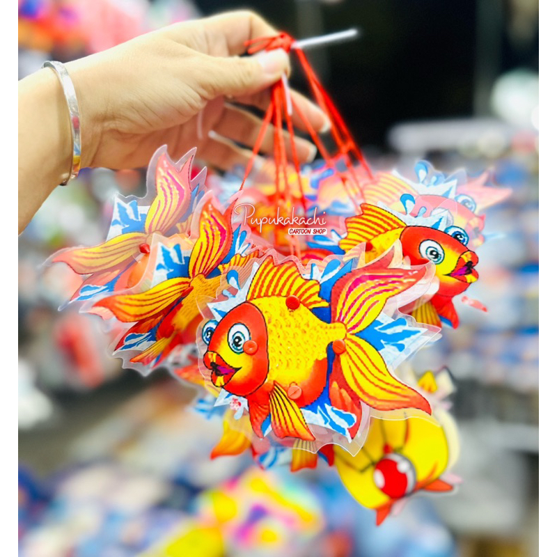 Lồng Đèn Trung Thu MINI Đèn Led Gấu Dâu, Doraemon, Pika, Người Nhện, Kitty, Cá Chép Cute Cho Bé