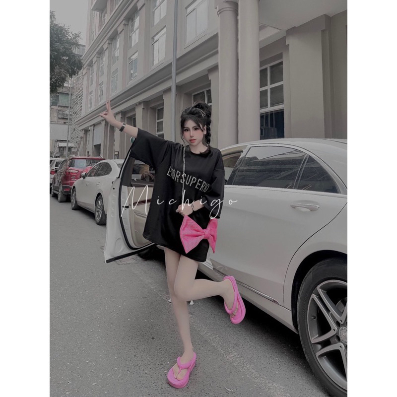 Áo phông nữ quảng châu xịn chữ đá to siêu hot ảnh video shop chụp thật