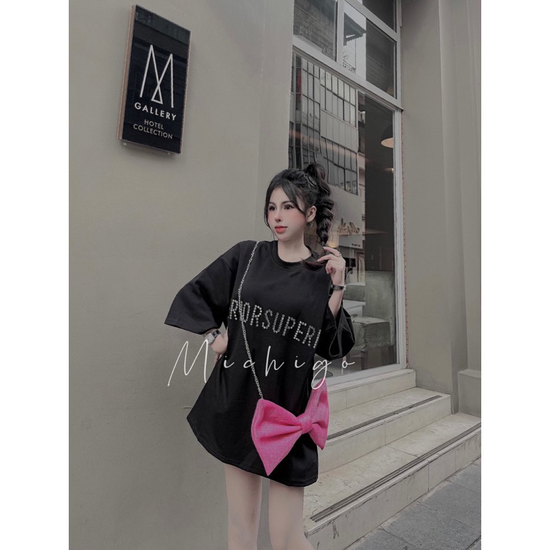 Áo phông nữ quảng châu xịn chữ đá to siêu hot ảnh video shop chụp thật