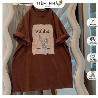 Áo thun form rộng 3158 in hình thỏ wabbit nam nữ unisex