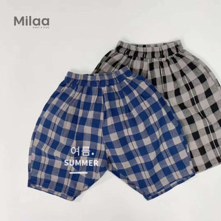 Quần lửng caro linen cho bé cưng ql0701 milaa kids