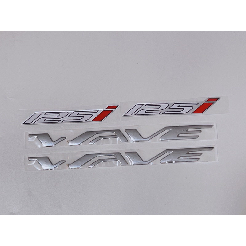 Bộ tem dán xe chữ Wave nổi + số 125i, mẫu Wave Thái hàng cao cấp có sẵn keo dán