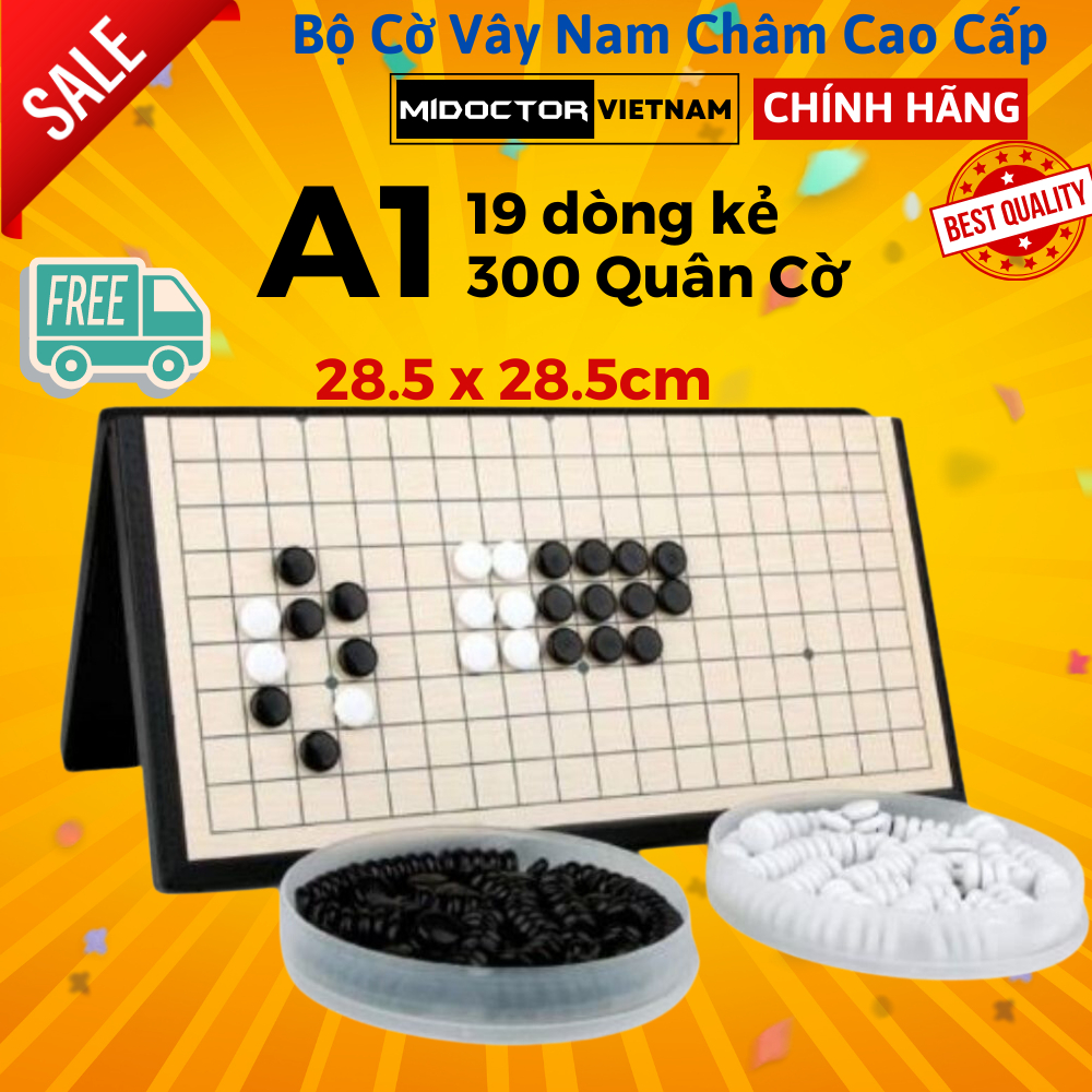 Bộ cờ vây nam châm cao cấp, kiêm cờ ca-rô chính hãng miDoctor