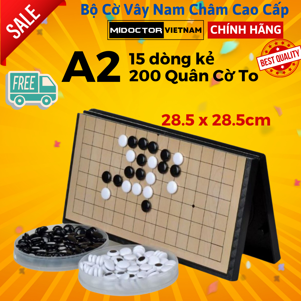 Bộ cờ vây nam châm cao cấp, kiêm cờ ca-rô chính hãng miDoctor