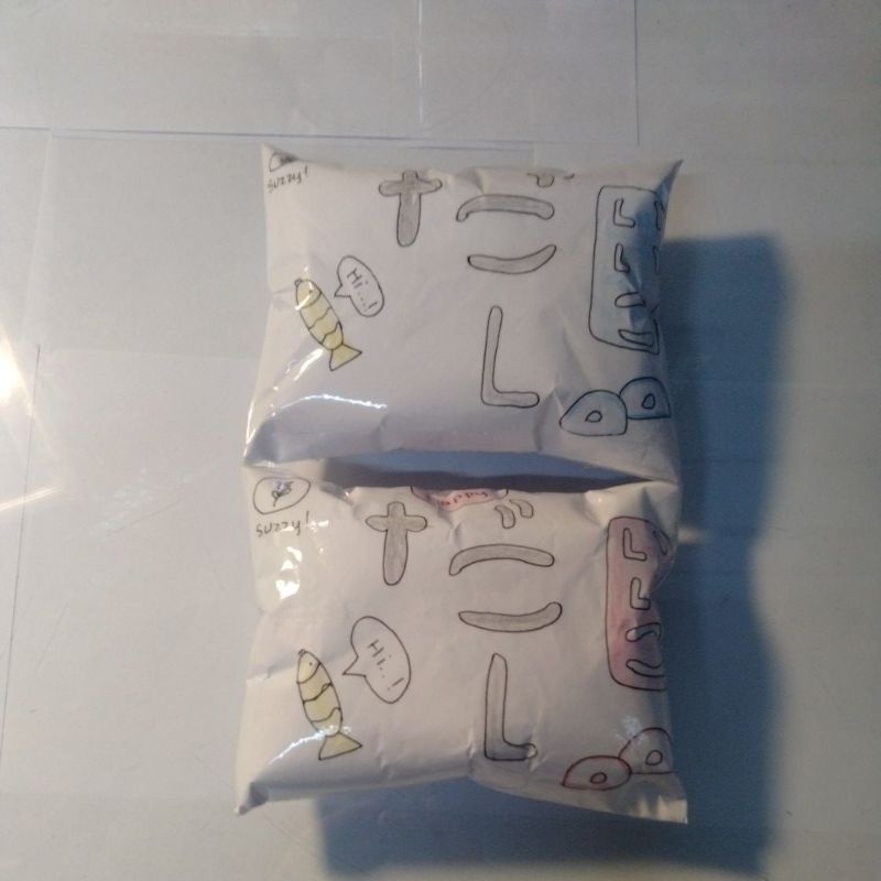 squishy giấy tự làm , hình bánh nhật đỏ và xanh