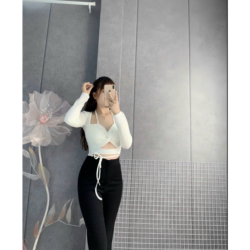 Áo kiểu dáng ngắn tay dài siêu xinh