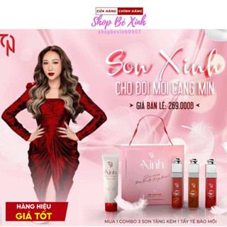 Son xinh Đông Anh Set gồm 3 màu son tặng tẩy tế bào môi